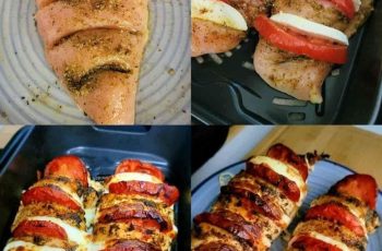 Air Fryer Caprese Stuffed Chicken Breast