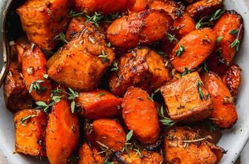 air fryer Roasted Sweet Potatoes and Carrots