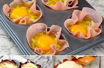Air Fryer Ham and Egg Breakfast Cups
