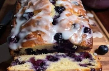 Air Fryer Lemon Blueberry Loaf Cake: