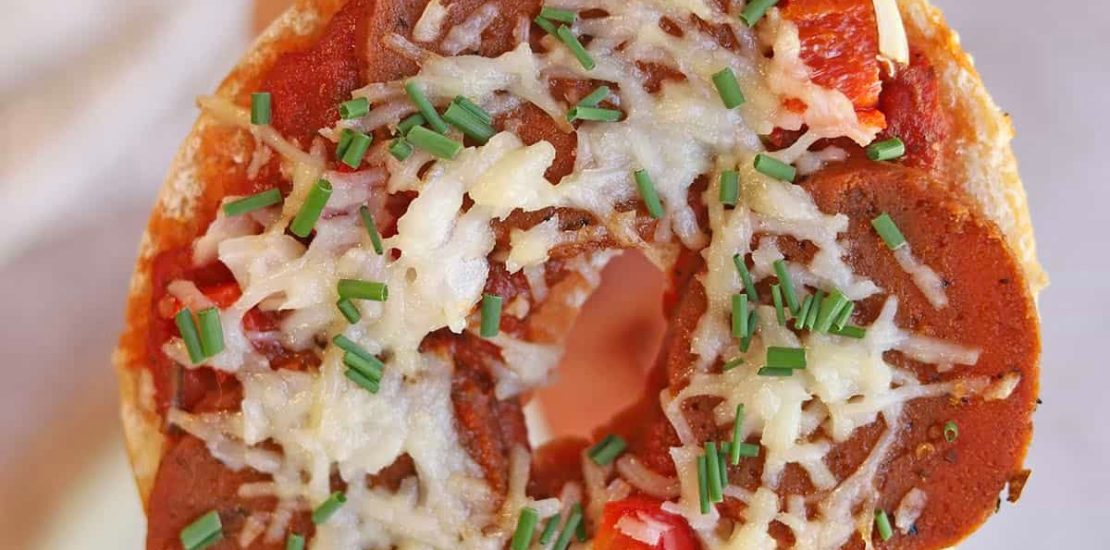 Air Fryer Vegan Pizza Bagels air fryer Vegan pizza bagels