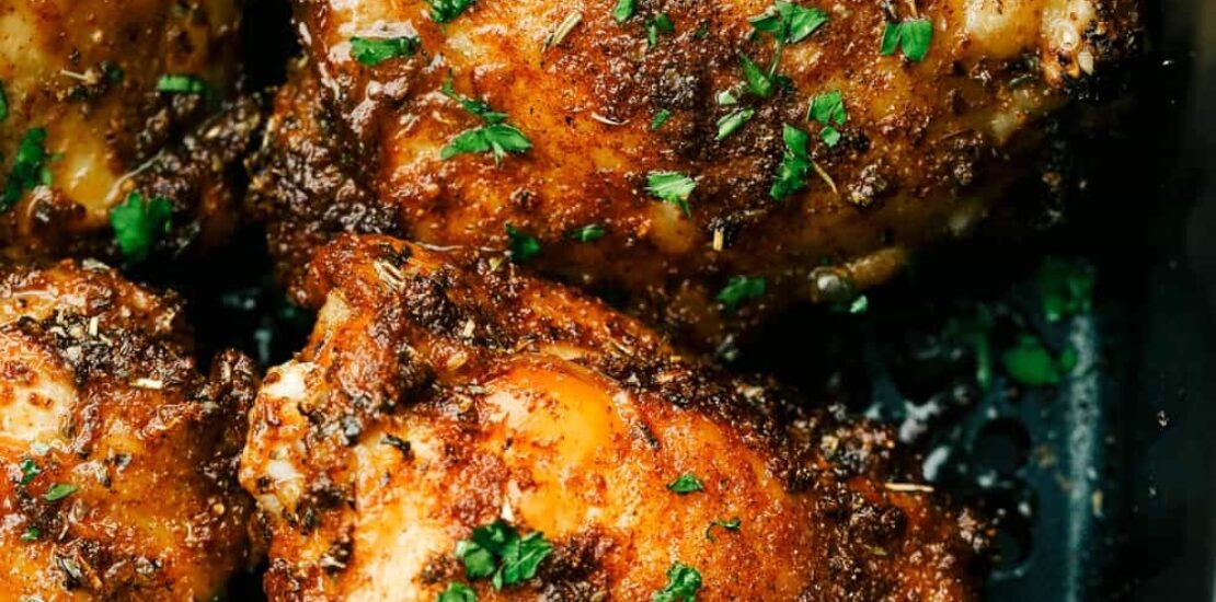 Air Fryer Honey Mustard Chicken Thighs