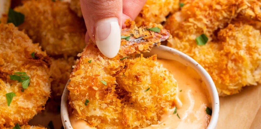 Crispy Air Fryer Fried Shrimp Air Fryer Fried Shrimp With Sriracha Mayo