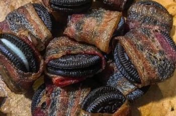 Airfried bacon wrapped oreos are delicious.