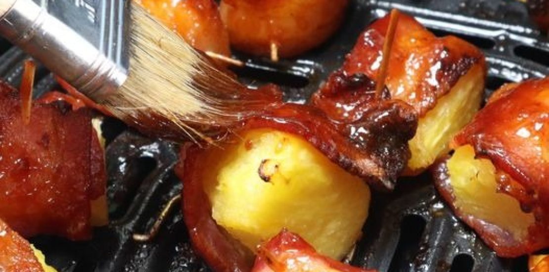 Air Fryer Bacon Wrapped Pineapple Bites Air Fryer Bacon Wrapped Pineapple Bites