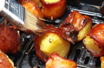 Air Fryer Bacon Wrapped Pineapple Bites