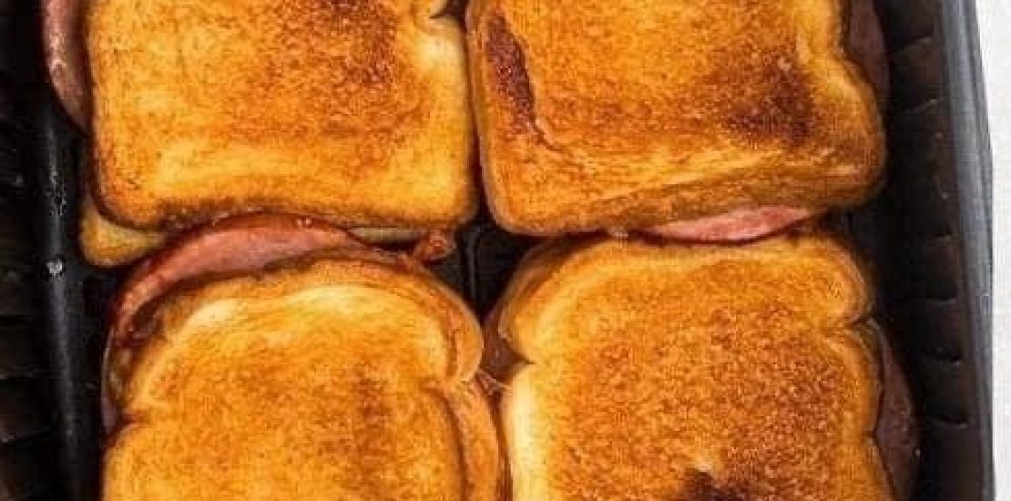 Air fryer grilled ham and cheese sandwiches