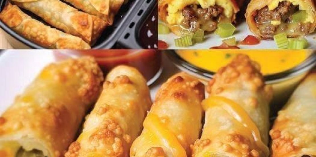 Air Fryer Cheeseburger Egg Rolls Air Fryer Cheeseburger Egg Rolls