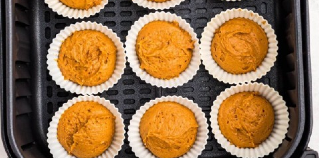 Air Fryer 2-Ingredient Pumpkin Muffins Recipe  Air Fryer 2-Ingredient Pumpkin Muffins Recipe