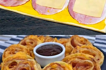 Air Fryer Savory Puff Pastry with Ham, Cheese, and Béchamel Sauce Recipe