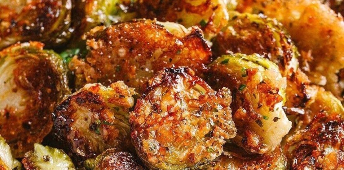 Air Fryer Parmesan-Crusted Brussels Sprouts Air Fryer Parmesan-Crusted Brussels Sprouts