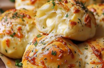 Air Fryer Pillsbury Biscuit Garlic Butter Cheese Bombs Recipe
