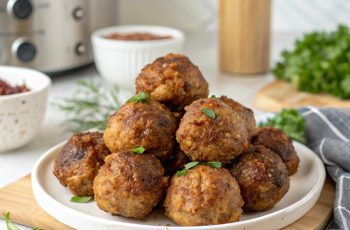 Double Pork Air Fryer Meatballs: Dive into an easy, flavorful delight