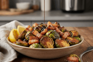 Crispy Air Fryer Brussels Sprouts with Lardons – A Flavorful Side Dish