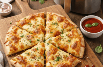 Air Fryer Cheesy Tortilla Garlic Bread