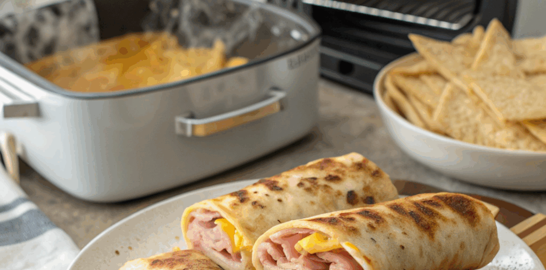 Crispy Air Fryer Hot Ham and Cheese Wraps – Quick & Delicious Comfort Snack