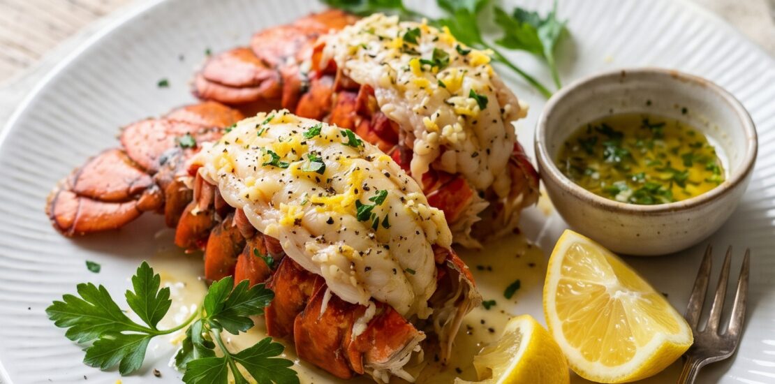 Air-Fryer Lobster Tails with Lemon-Garlic Butter