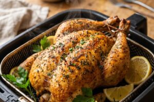 Crispy & Juicy Air Fryer Roast Chicken – Easy Healthy Family Dinner