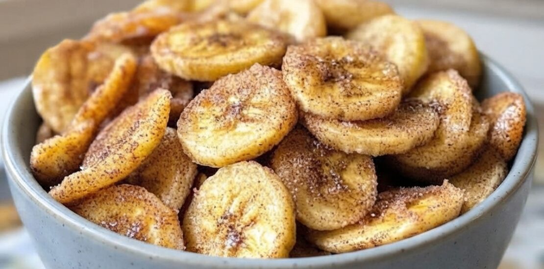 Crispy Cinnamon Sugar Air Fryer Banana Chips