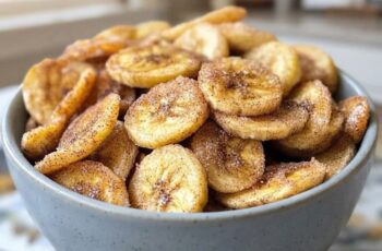 Crispy Cinnamon Sugar Air Fryer Banana Chips