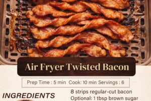 Delicious Air Fryer Twisted Bacon
